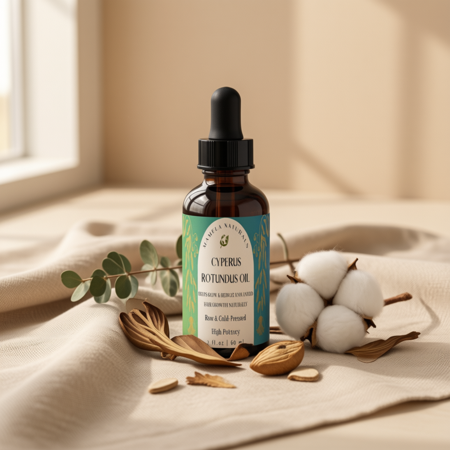 100% Pure & Undiluted Cyperus Rotundus oil for Hair Removal - 2oz